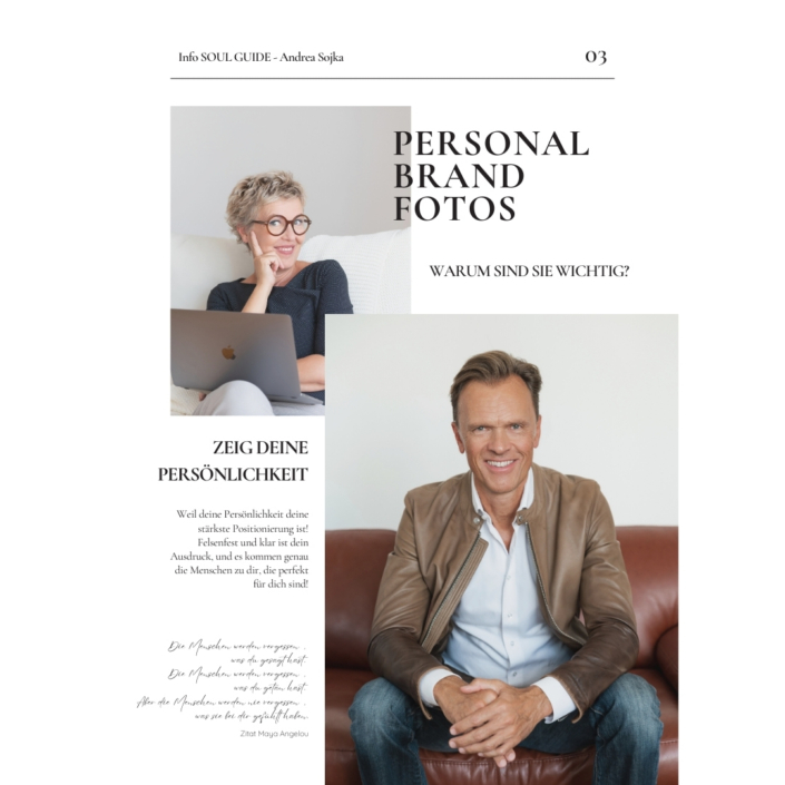 info soul guide von andrea sojka fotografie zum personal brand shooting, kundenstimmen
