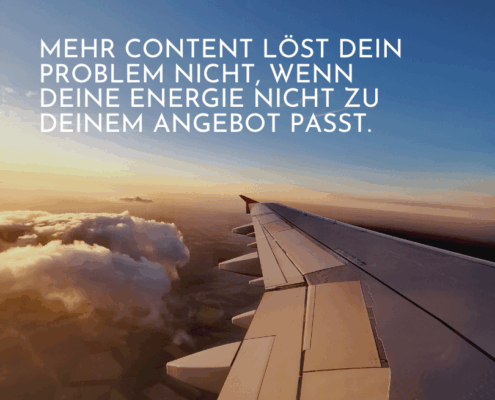 Flugzeug - Sichtbarkeit dir selbst gegenüber